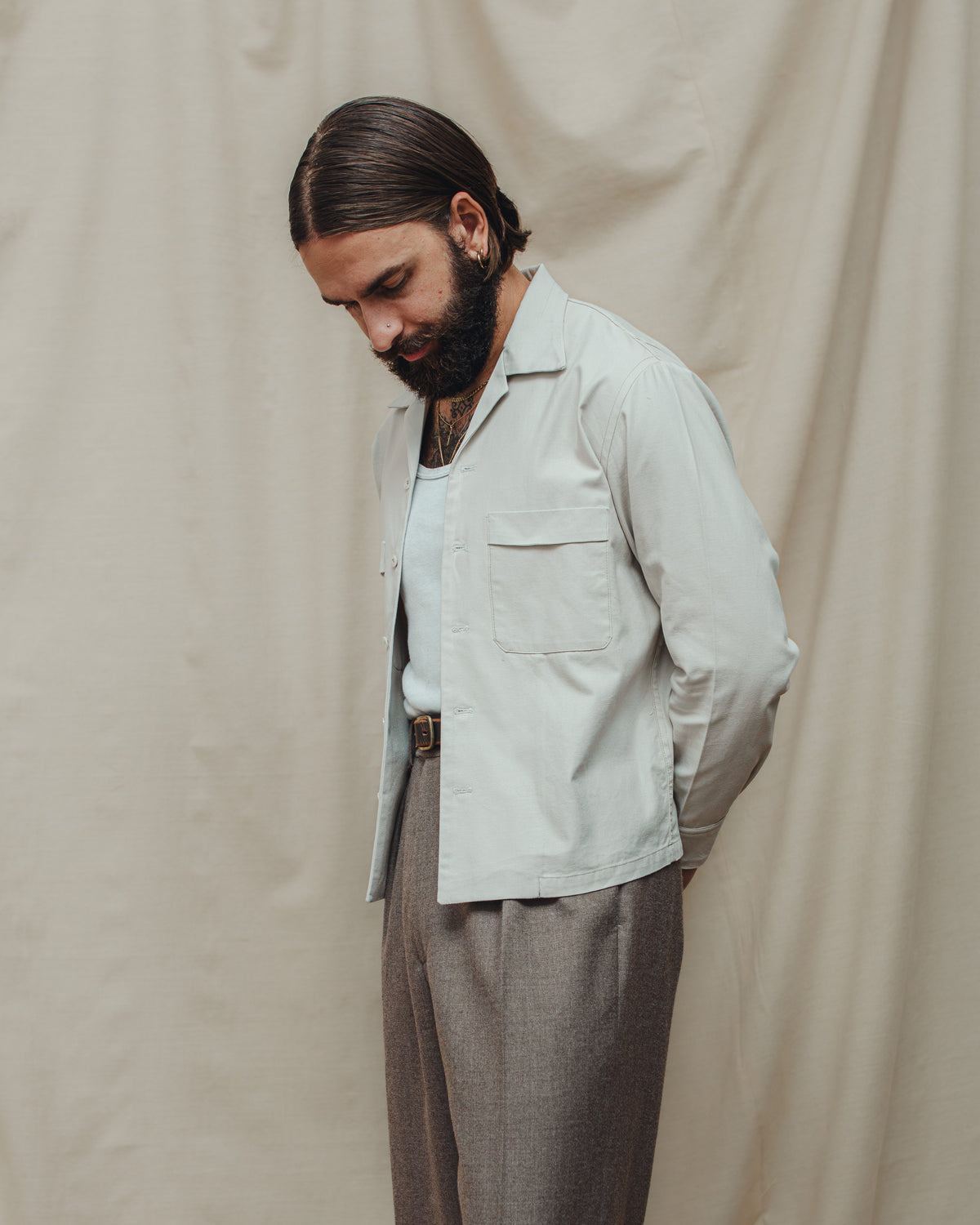Beige Cotton Chino
