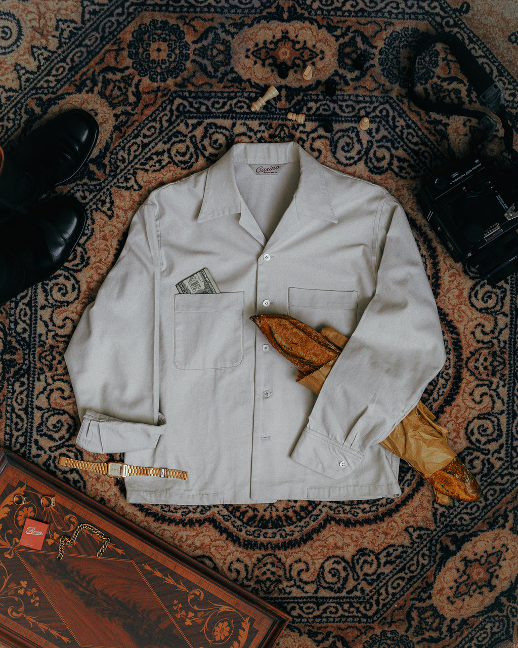 Beige Cotton Chino