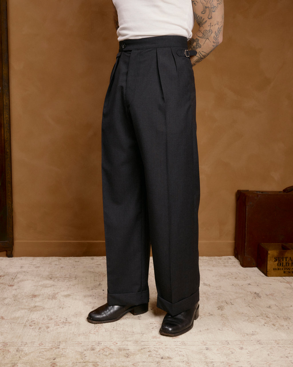 Charcoal Grey Pinstripe