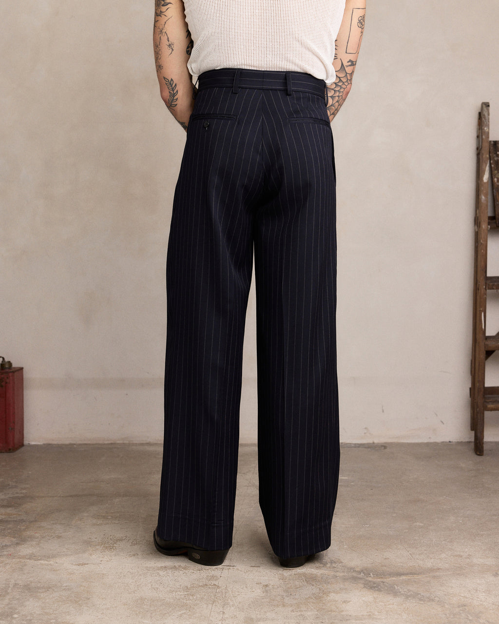 Navy Pinstripe