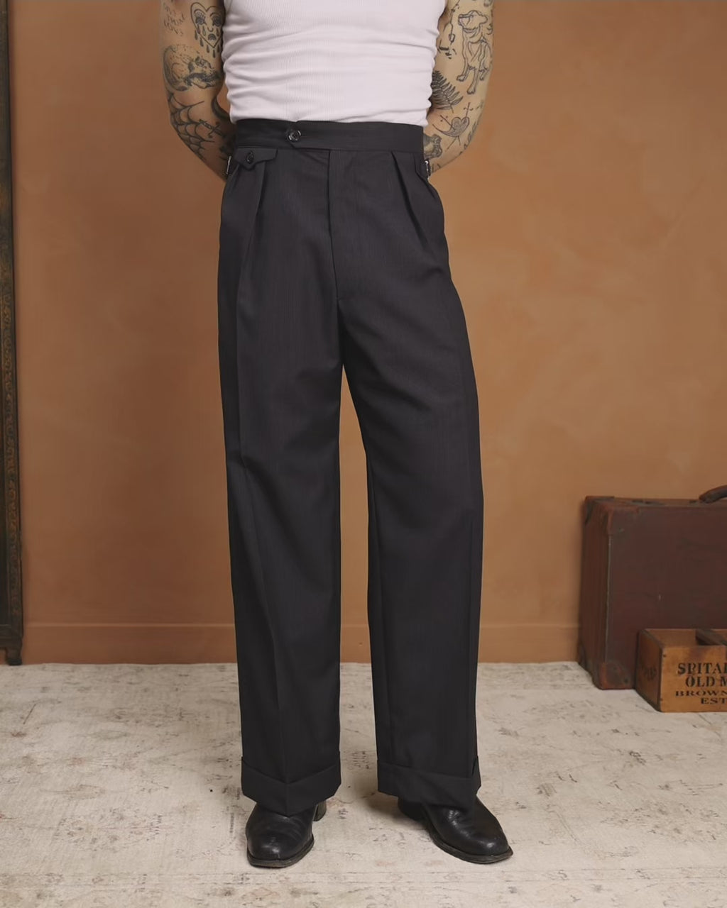 Charcoal Grey Pinstripe